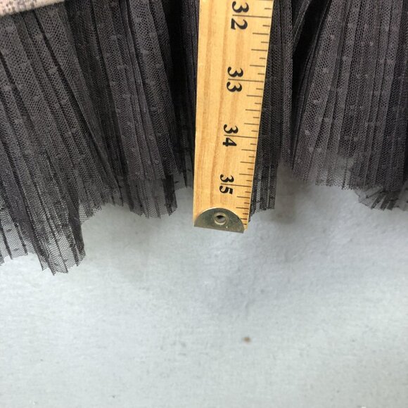 LOGO Lounge Hoodie Womens 2XL Pink Gray Damask Zip Front Pleated Mesh Hem Tunic - Picture 4 of 16